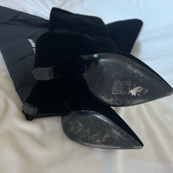 YSL Saint Laurent Nikki Velvet Boot Size 37 - Picture 7 of 11